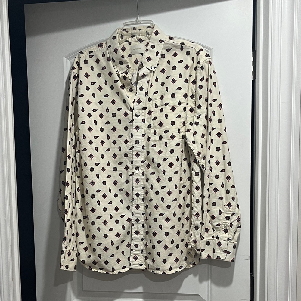 Aime Leon Dore Cream and Black Geometric Shirt